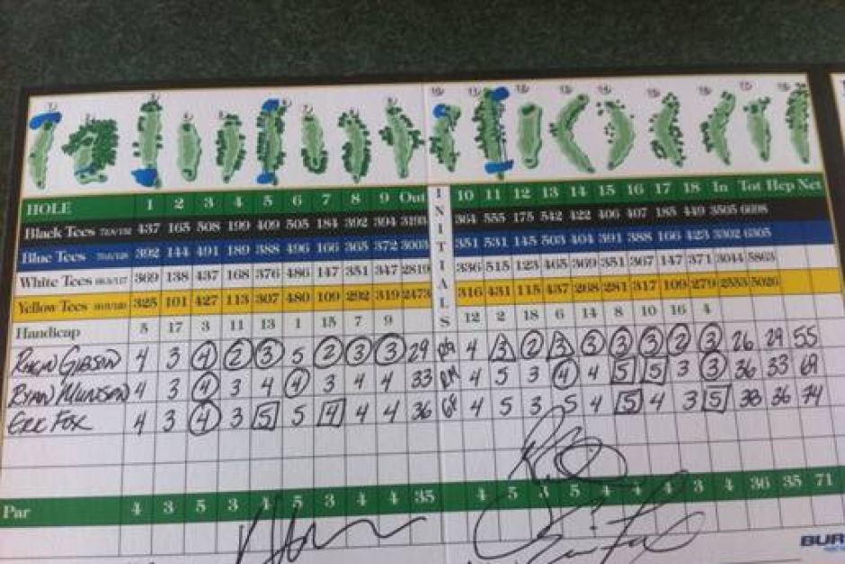 score of the golf