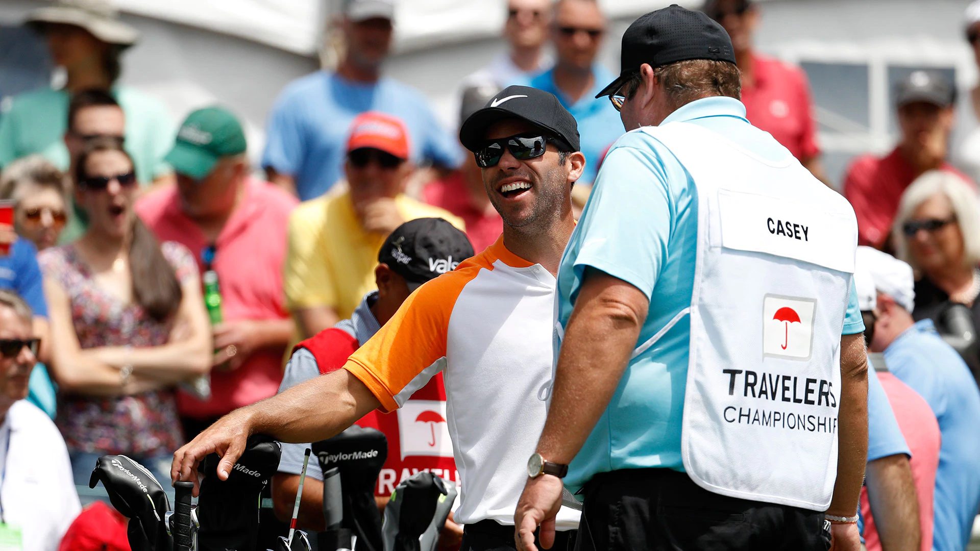 Casey makes temporary caddie switch at Travelers