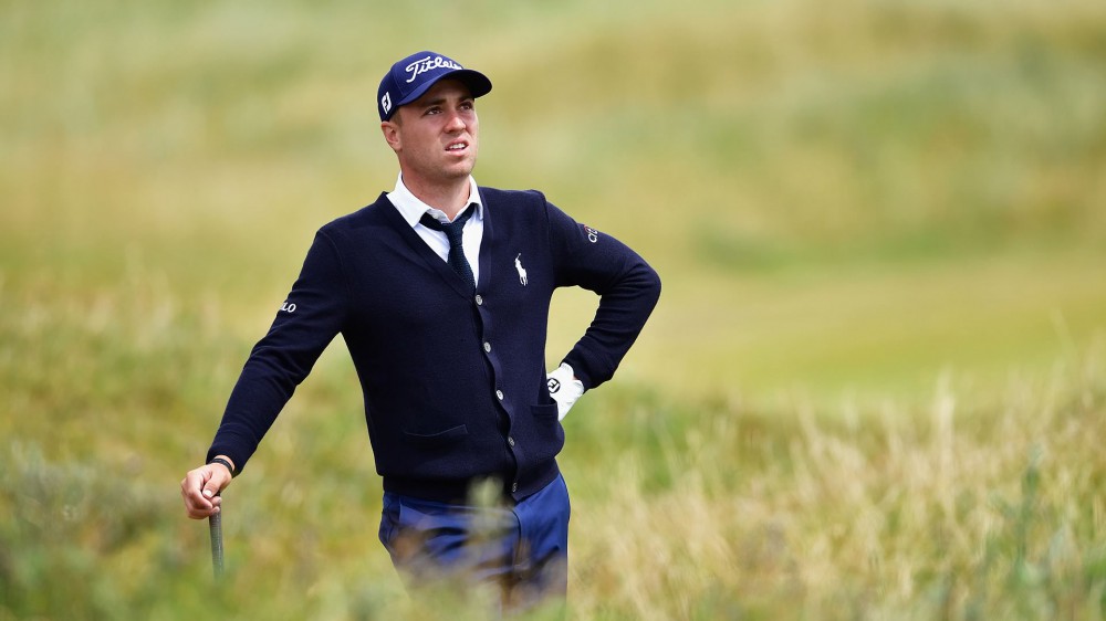 Clad in cardigan and tie, Thomas shoots 67 in style
