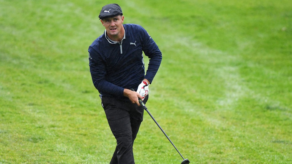 DeChambeau frustrated with 'knuckleballs' in rainy conditions