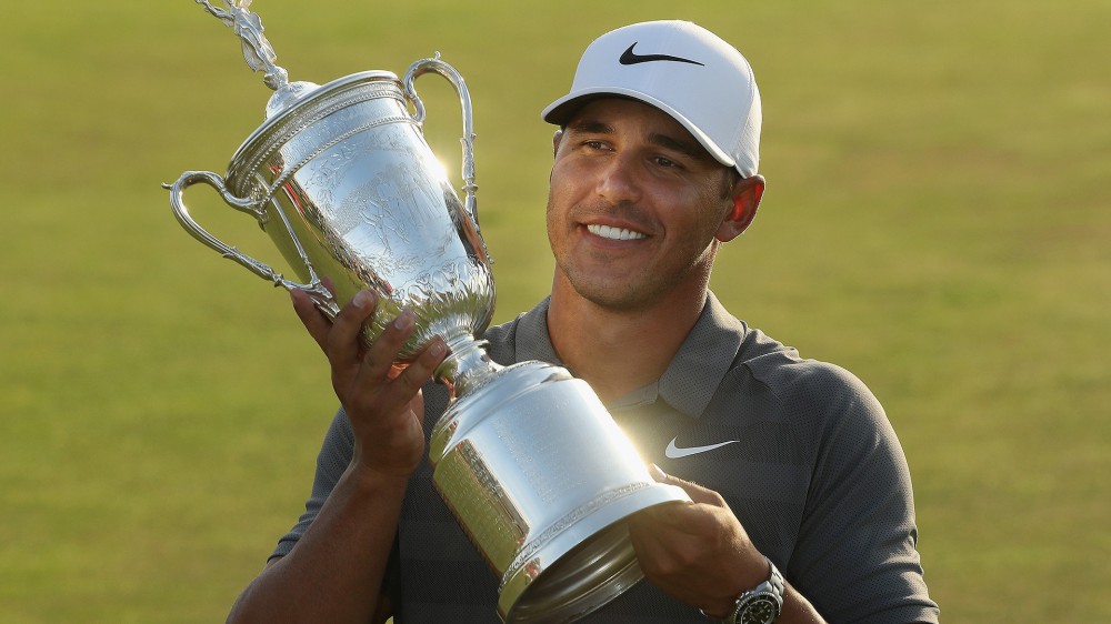 Koepka watches as named engraved again on U.S. Open trophy