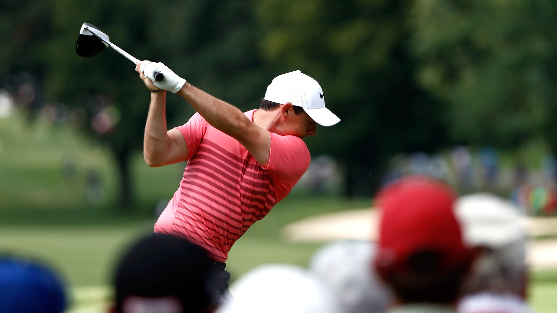 Long and strong: McIlroy crushing his driver