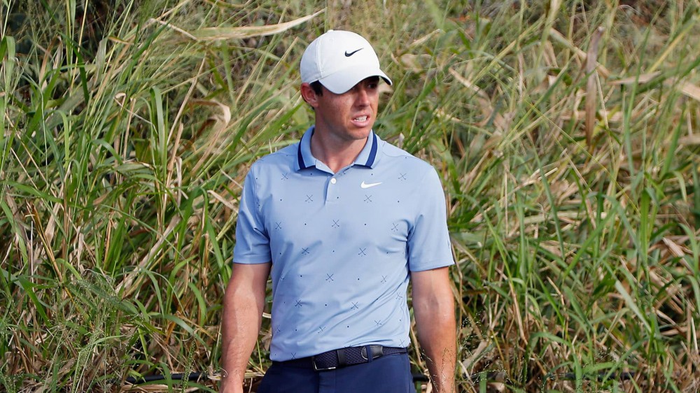 McIlroy pounds driver, but sputters late for T-4 at Kapalua