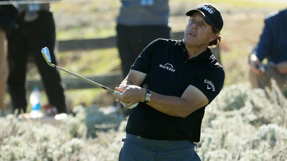 Mickelson eyes another Pebble win after first-round 69