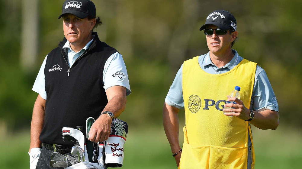 Phil (69) credits brother/caddie for turning Day 1 around