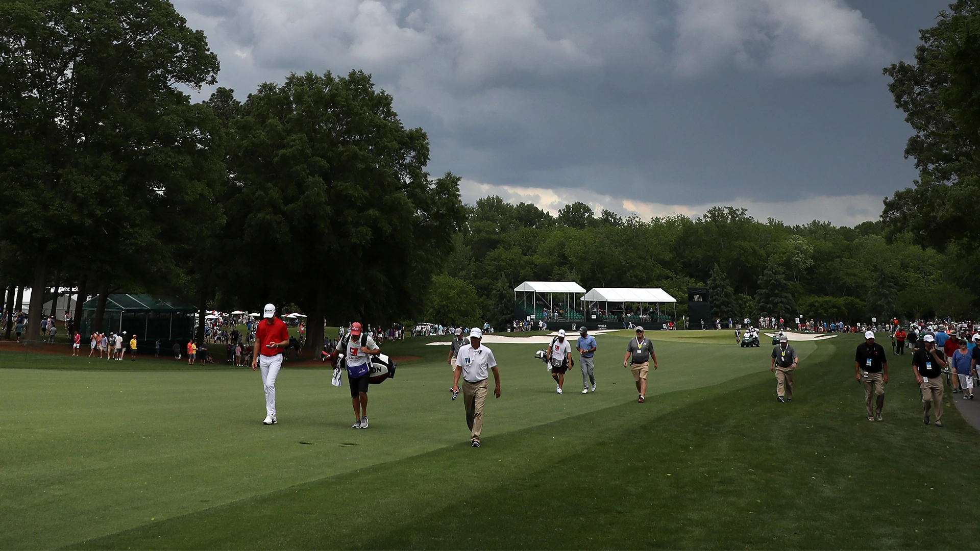 Play again halted for weather at Wells Fargo, resumes just more than hour later