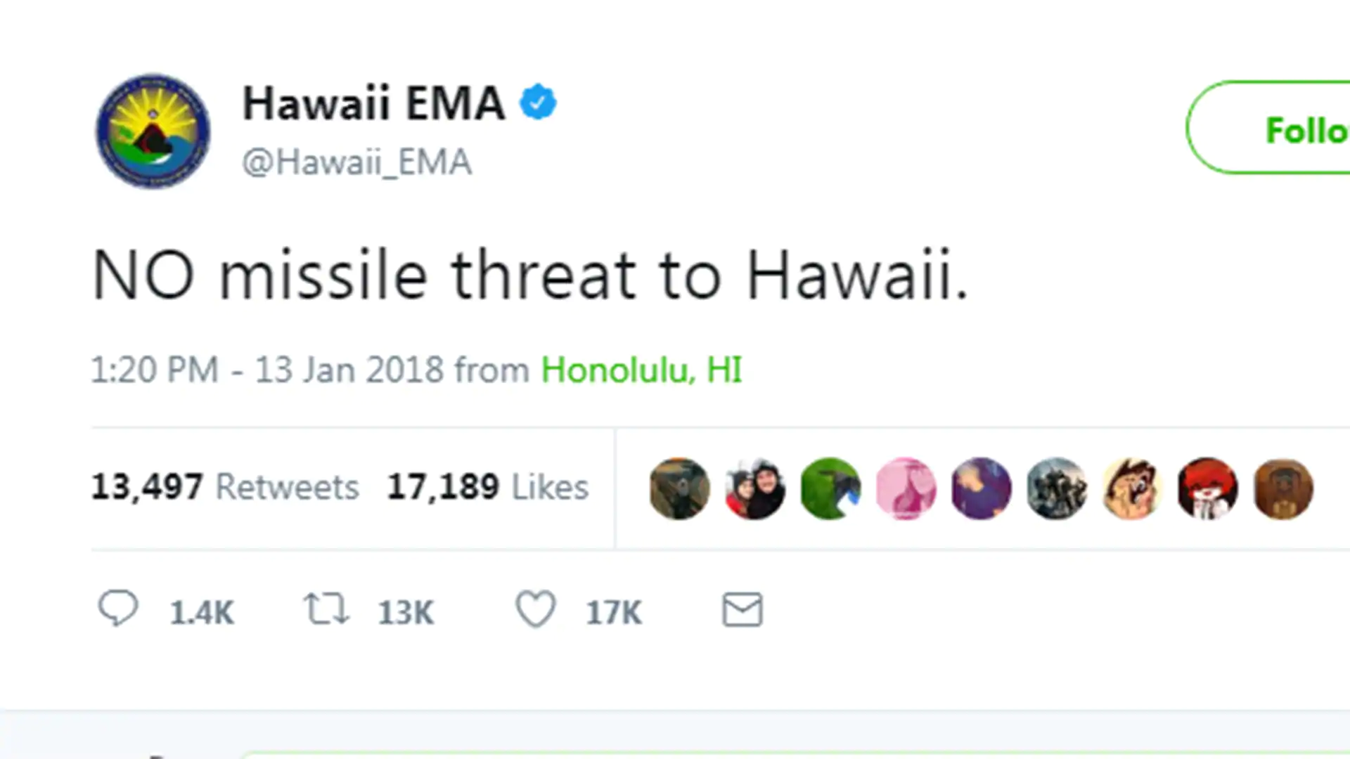Players tweet about Hawaiian missile alert