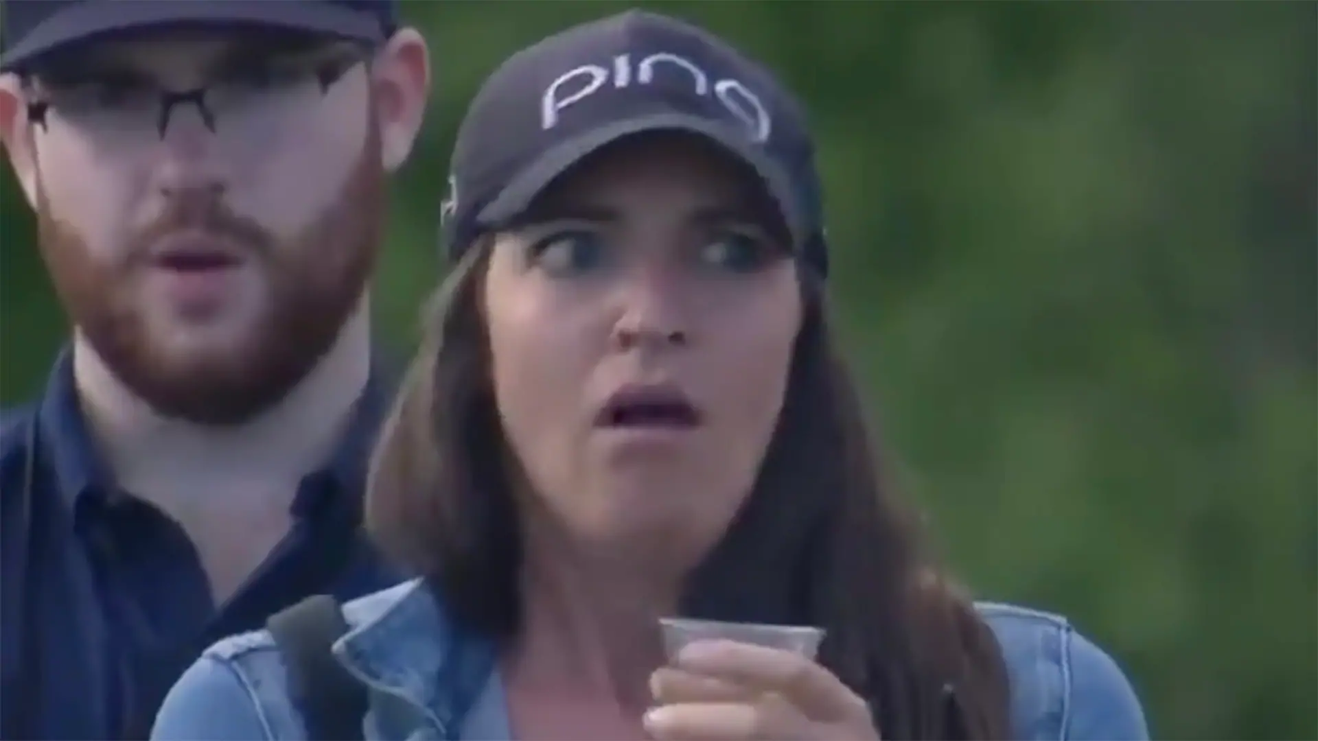 Priceless reactions from Conners' stunned wife during Texas Open win