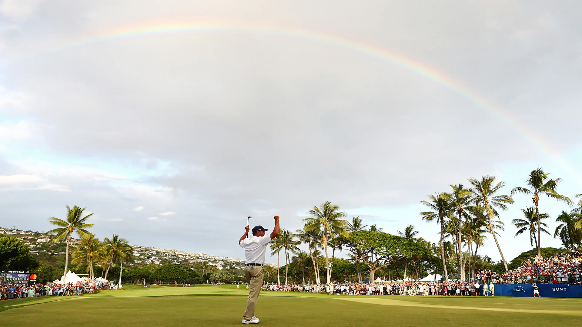 Rainbow forms over Kuchar's 'magical moment' at Sony