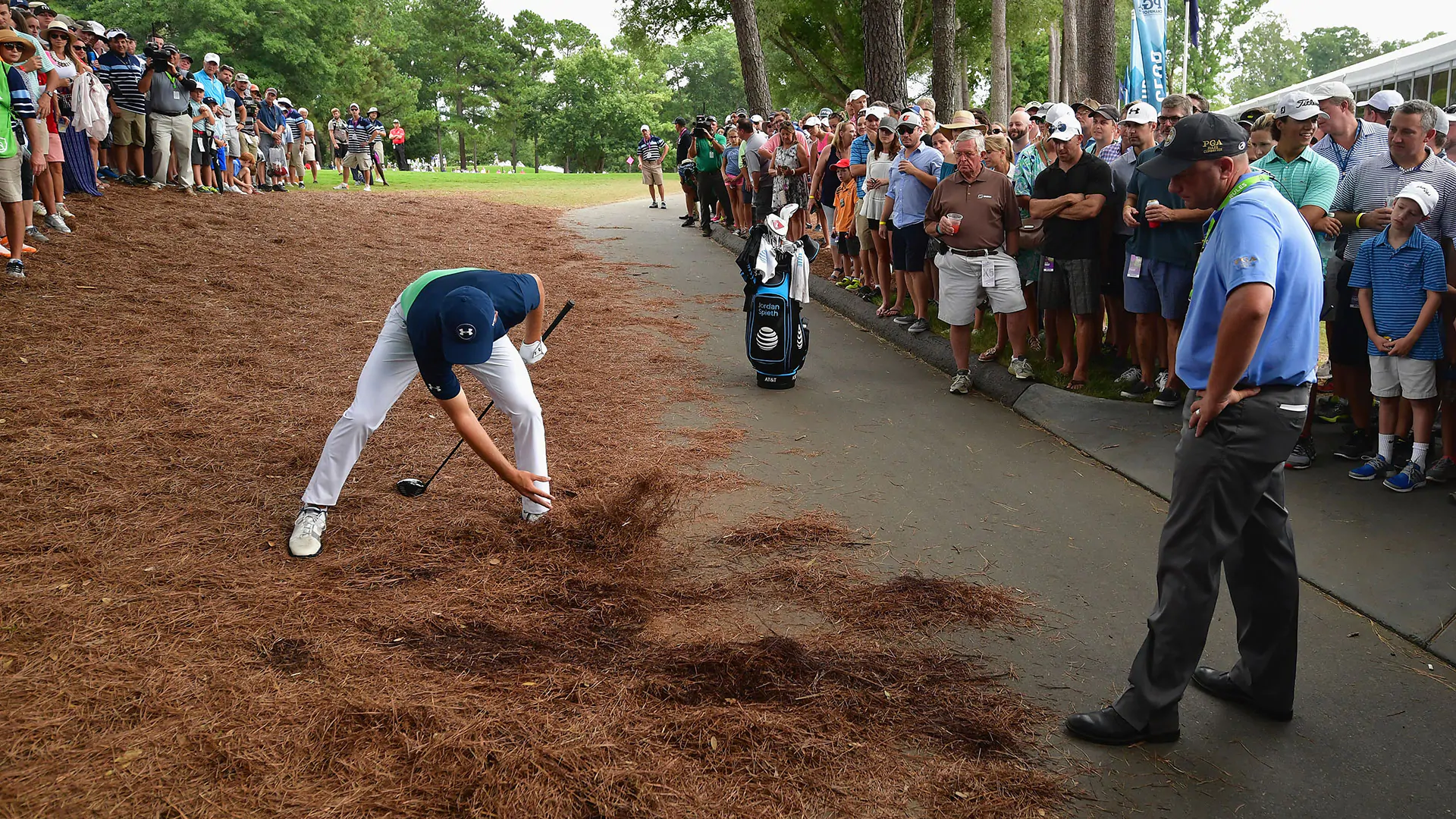 Spieth asks rules official: 'What can't I do?'
