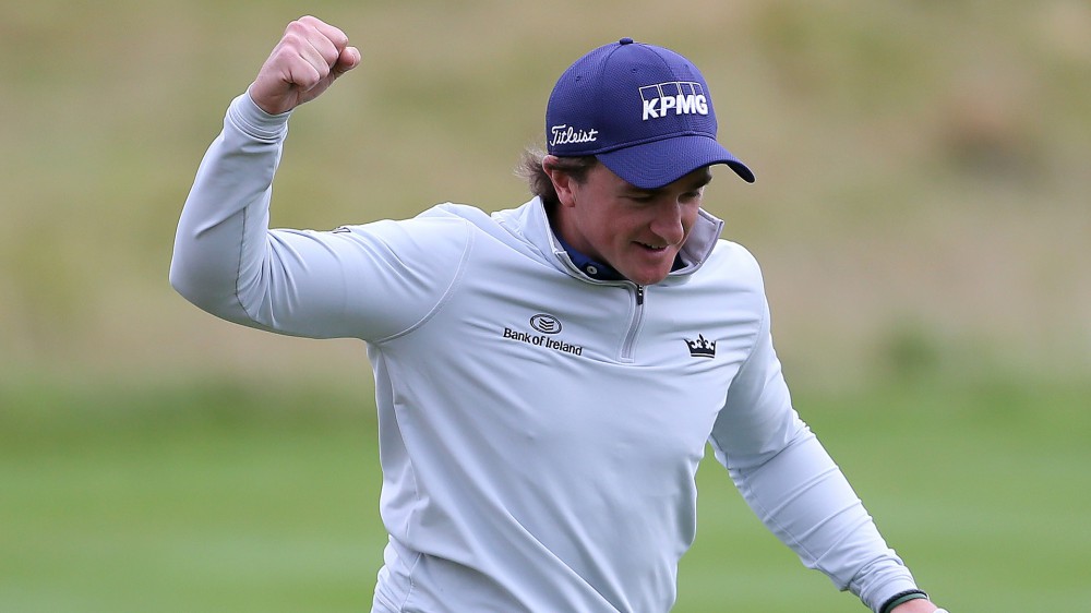 Watch: Dunne chips in to beat McIlroy, win first event
