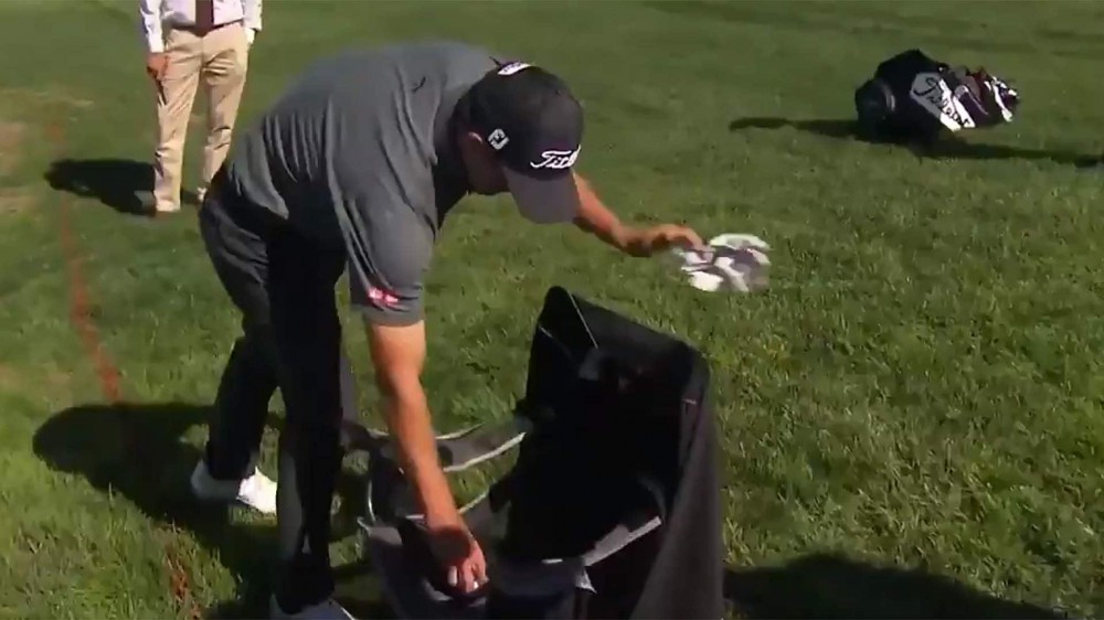 Watch: Folding chair saves Scott's drive from falling off cliff