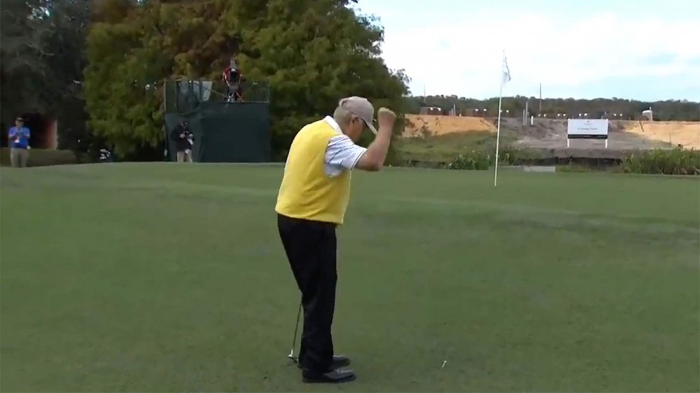Watch: Nicklaus turns back clock with long birdie putt from off green