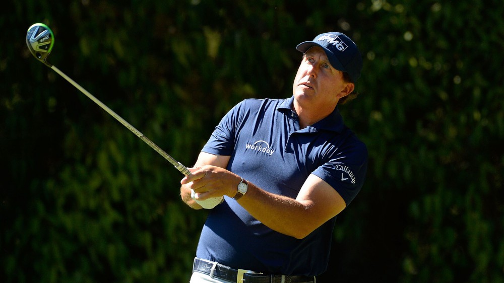 Watch: Phil jokes with fans after hitting fairway