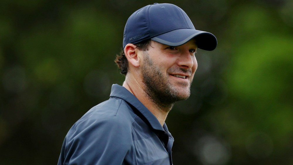 Watch: Romo chips in for eagle at Byron Nelson