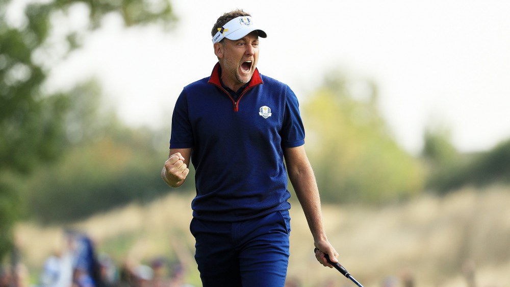 Watch: Rory plays from bank, Poulter drains birdie putt