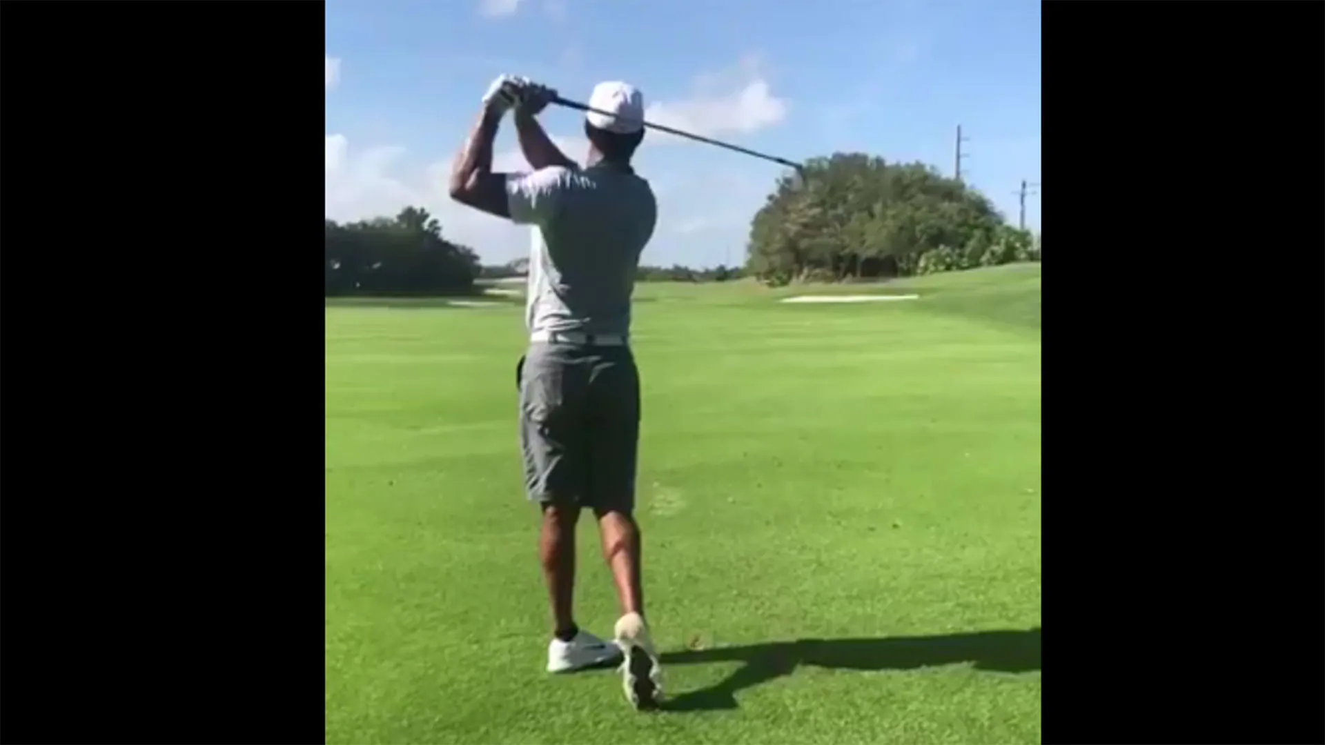 Watch: Woods back to making full swings