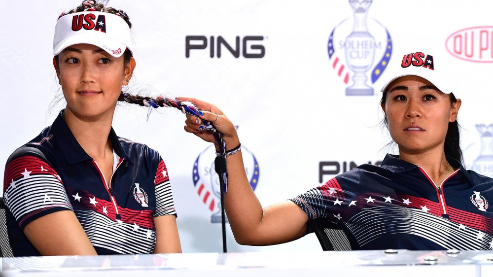 Wie embracing Solheim Cup spirit with hair, shoes