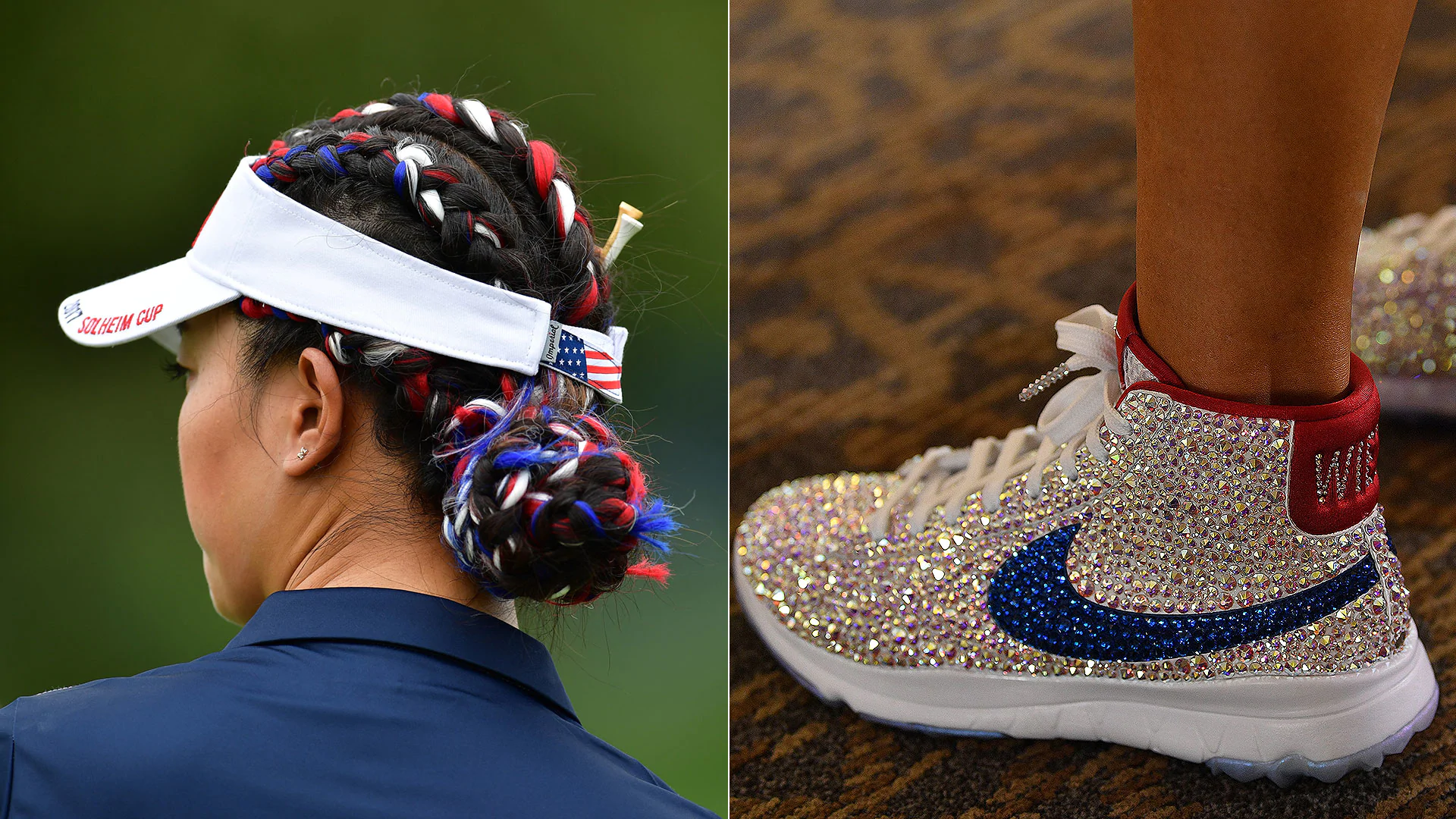 Wie embracing Solheim Cup spirit with hair, shoes