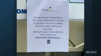 PGA Tour changes boundaries on 18th hole at Sony Open