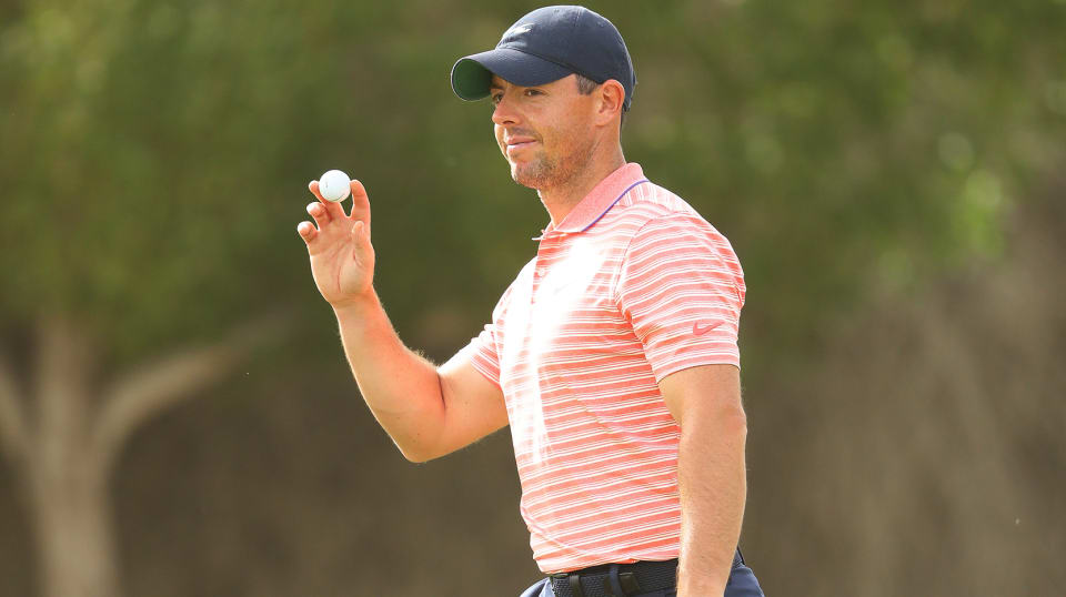 Rory McIlroy leads by one at the Abu Dhabi Championship