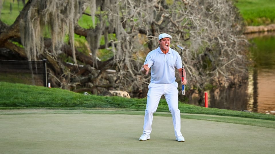 Bryson DeChambeau wins with two legends on his mind