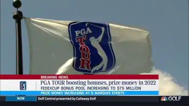 PGA Tour boosting bonuses, prize money in 2022