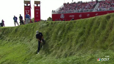 Spieth nails absurd blind shot from impossible lie