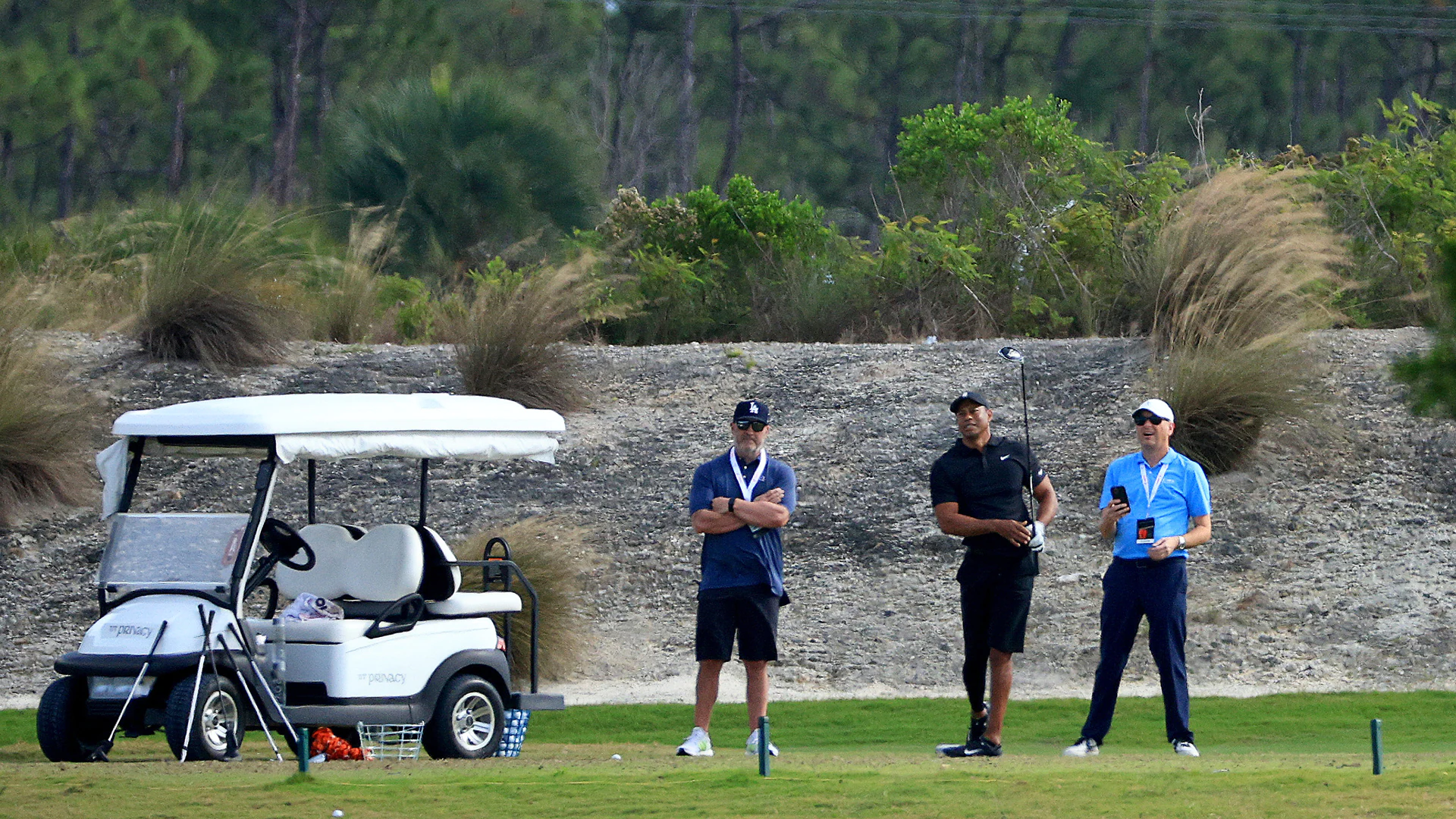 Tiger Woods spotted hitting drivers on range in Bahamas
