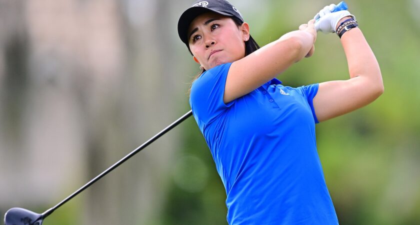 Danielle Kang nearly slam-dunks ace, leads again after time with Gretzky and MJ