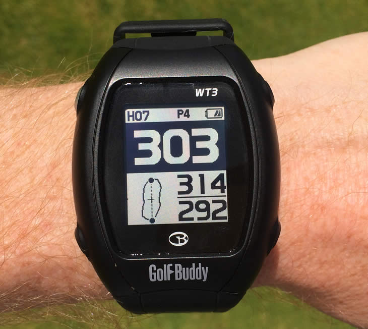 GolfBuddy WT3 Watch Screen Yardages